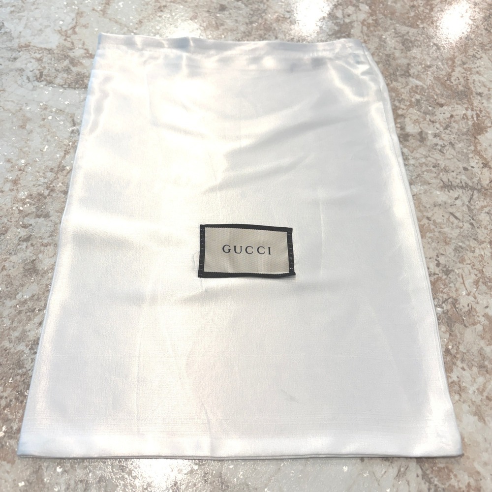 Gucci Dust Bag 9x13 White Satin Drawstring Storage Accessory